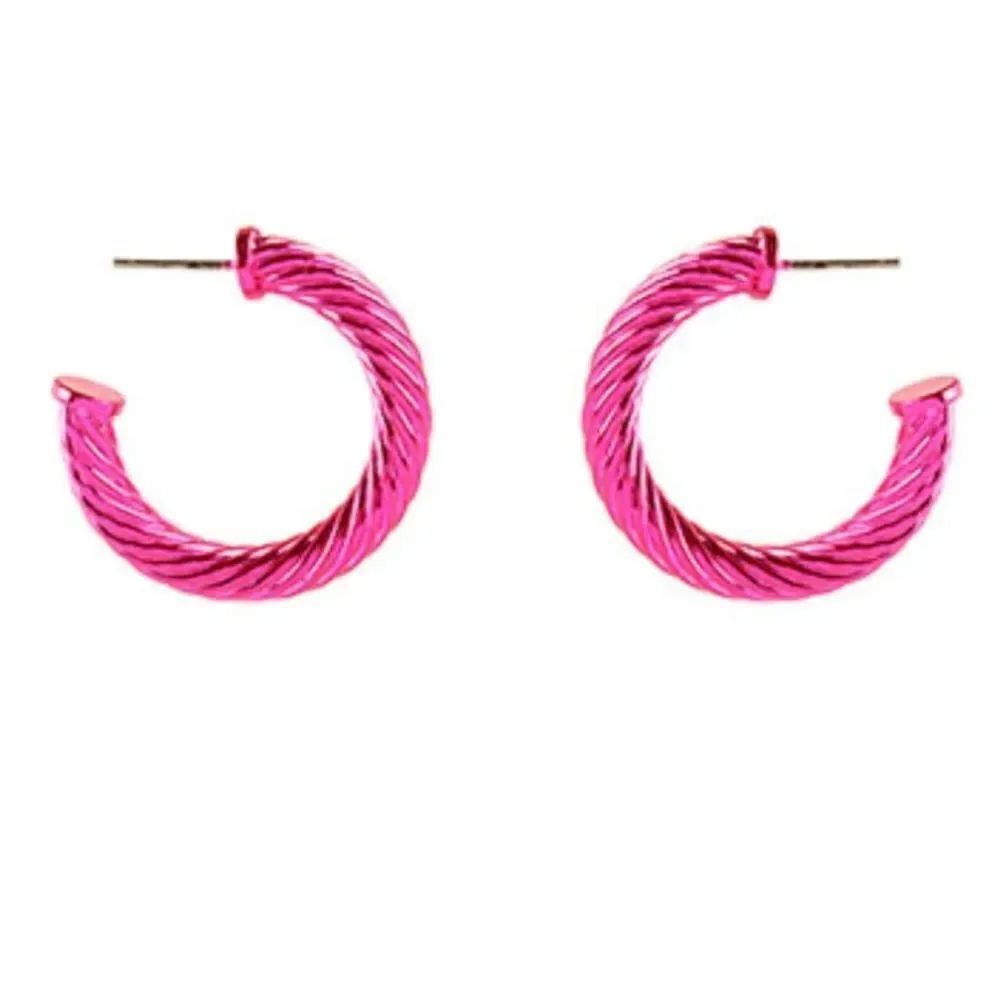BRAND NEW NO BOUNDARIES ROPE TEXTURE HOOP WOMENS EARRINGS
